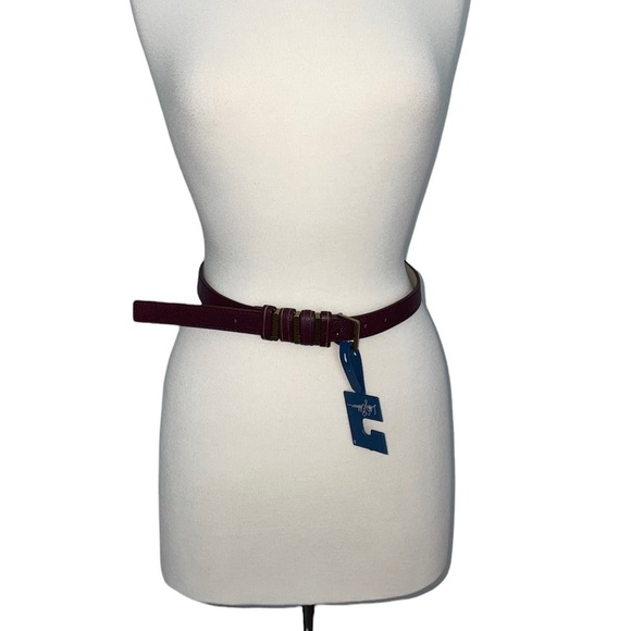 Libby Edelman Burgundy Belt Size Small - Picture 1 of 5